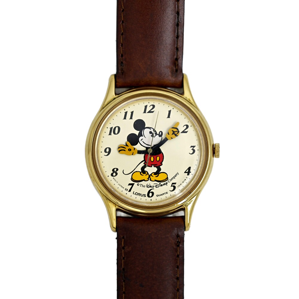 Disney Mickey Mouse Ladies Gold Plated Vintage 1980's Watch V515-6000 RMF006